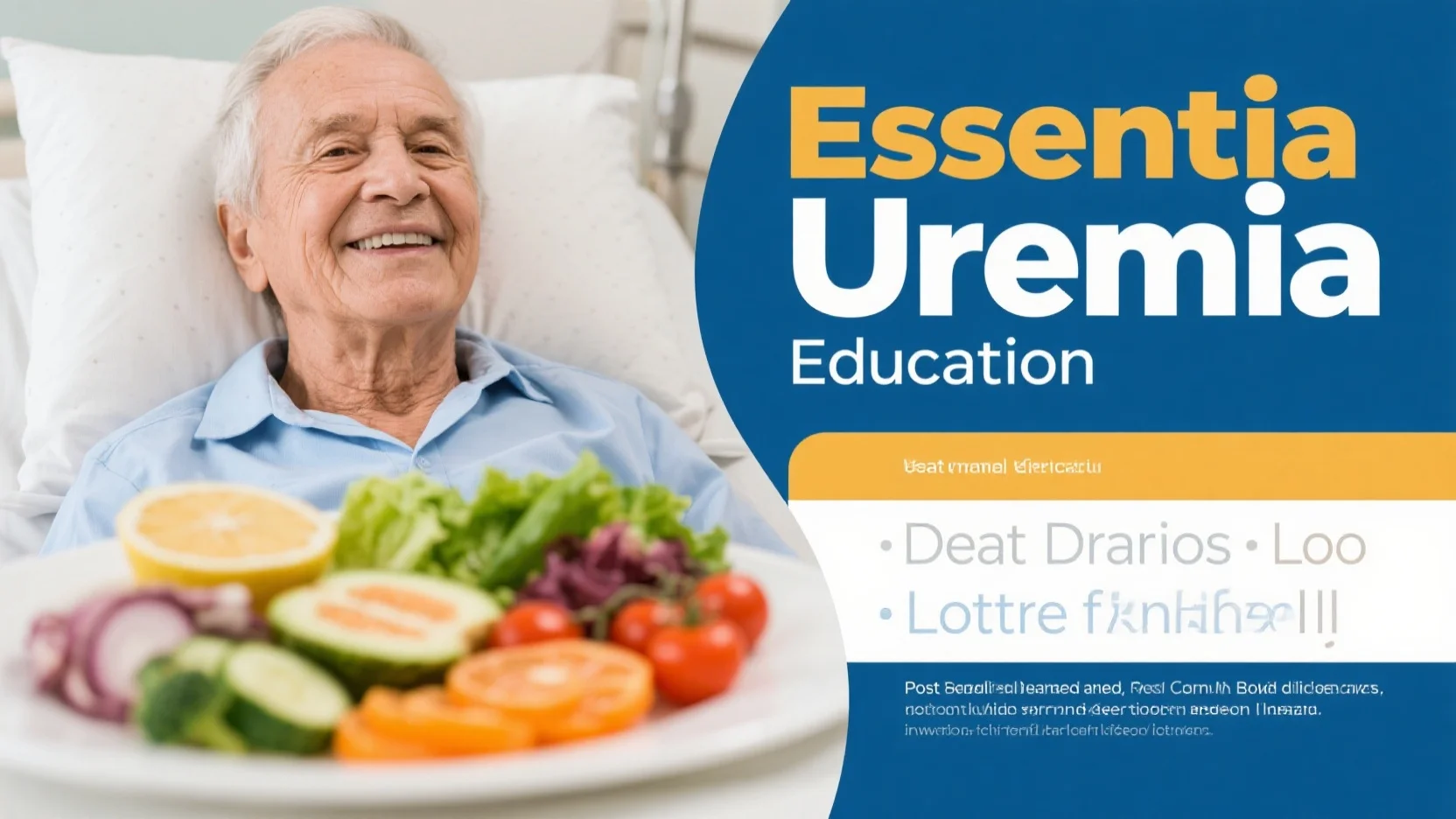 Essential uremia education: diet plans (low-potassium foods), fluid control, and post-dialysis care to improve quality of life.