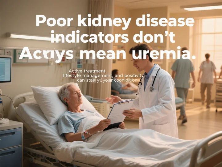 Poor kidney disease indicators don’t always mean uremia. Active treatment, lifestyle management, and positivity can stabilize your condition.